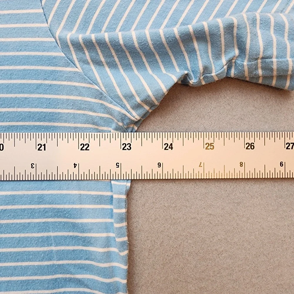 Polo Golf Ralph Lauren Striped Polo Shirt Men's Large Blue White Short Sleeve Co